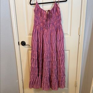 Free People Pink and Purple Striped Dress